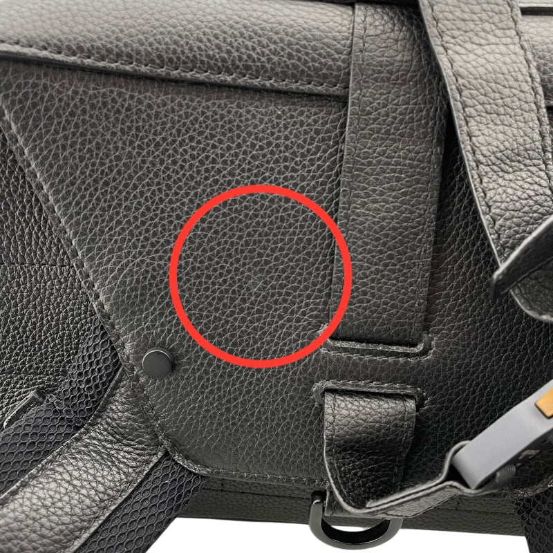 クリスチャン・ディオール Christian Dior サドルバックパック ブラック レザー メンズ リュック・デイパック