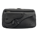 クリスチャン・ディオール Christian Dior サドルバックパック ブラック レザー メンズ リュック・デイパック