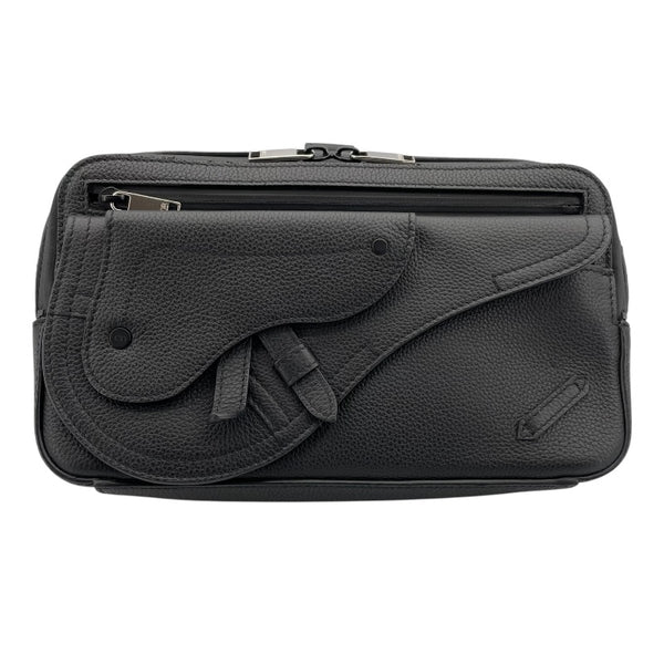 クリスチャン・ディオール Christian Dior サドルバックパック ブラック レザー メンズ リュック・デイパック