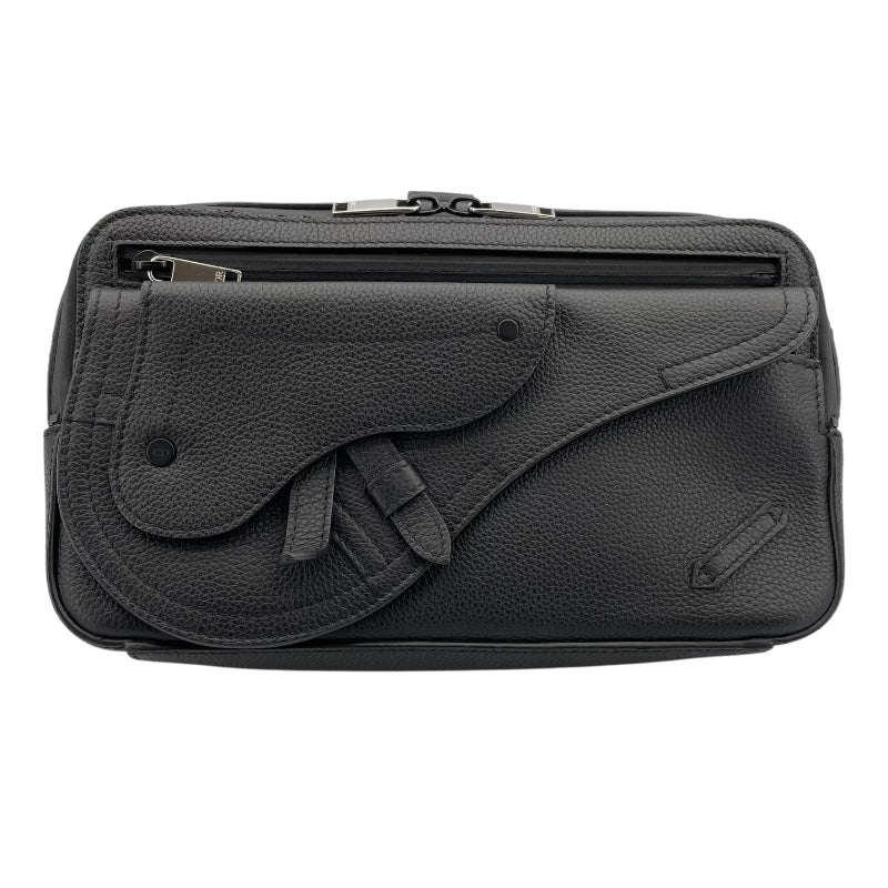 クリスチャン・ディオール Christian Dior サドルバックパック ブラック レザー メンズ リュック・デイパック