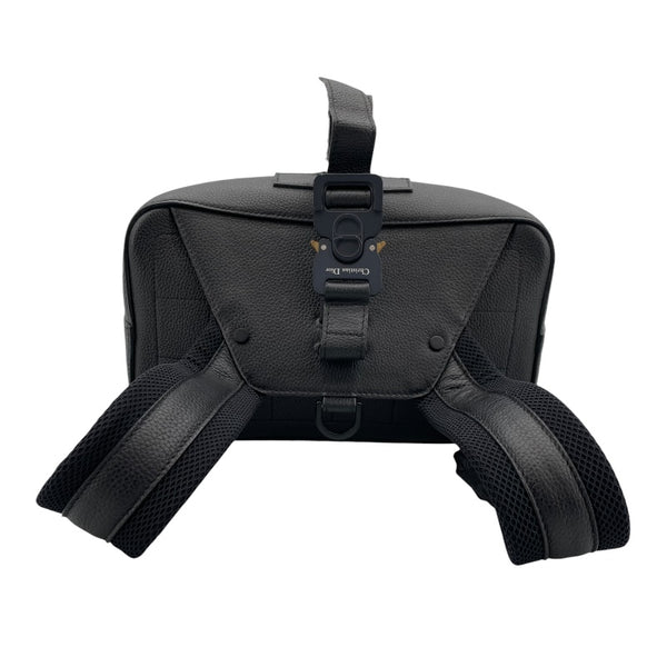 クリスチャン・ディオール Christian Dior サドルバックパック ブラック レザー メンズ リュック・デイパック