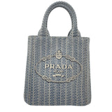 プラダ PRADA 2WAYバッグ ブルー キャンバス レディース ショルダーバッグ