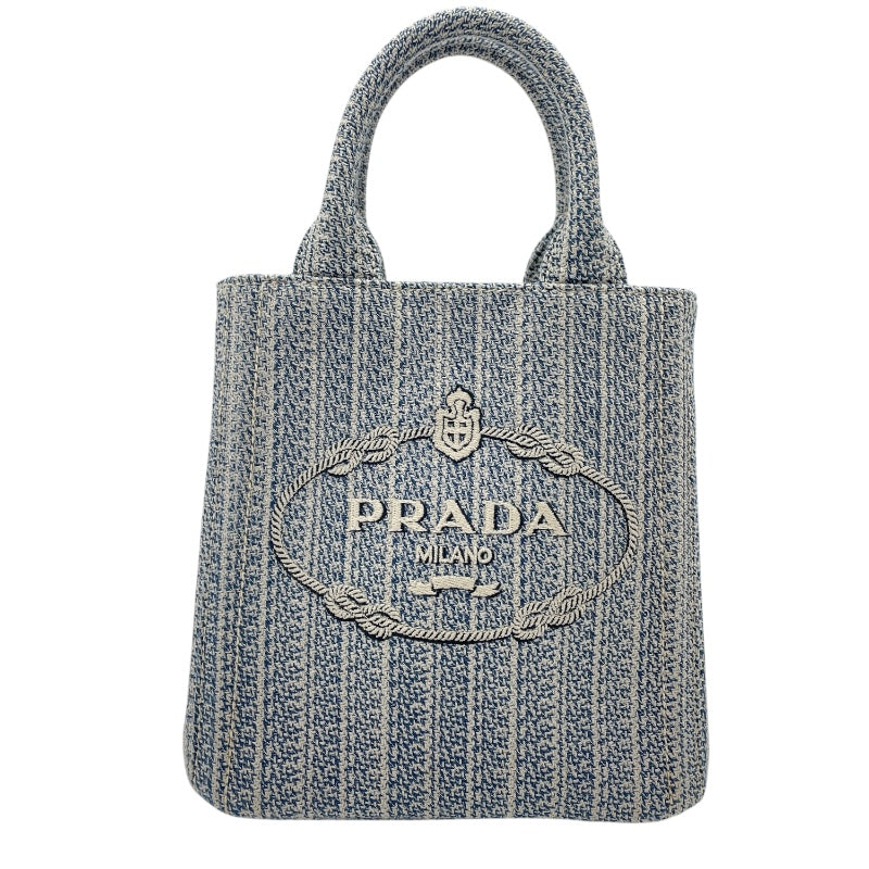 プラダ PRADA 2WAYバッグ ブルー キャンバス レディース ショルダーバッグ