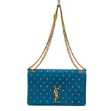 サンローラン SAINT LAURENT ケイトチェーンショルダー 364021 ブルー スエード レディース ショルダーバッグ