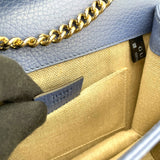 グッチ GUCCI インターロッキング チェーン 510304 ブルー レザー レディース ショルダーバッグ