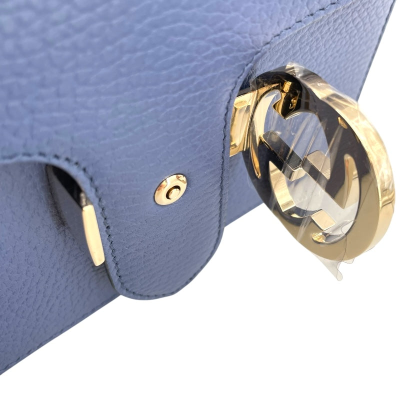 グッチ GUCCI インターロッキング チェーン 510304 ブルー レザー レディース ショルダーバッグ