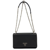 プラダ PRADA チェーンショルダー ブラック サフィアーノ/ナイロン レディース ショルダーバッグ
