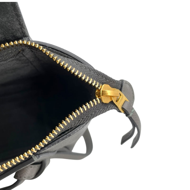 セリーヌ CELINE ベルトバッグ ナノ グレー レザー レディース ハンドバッグ