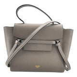 セリーヌ CELINE ベルトバッグ ナノ グレー レザー レディース ハンドバッグ