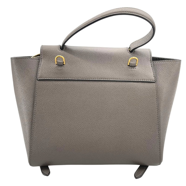 セリーヌ CELINE ベルトバッグ ナノ グレー レザー レディース ハンドバッグ