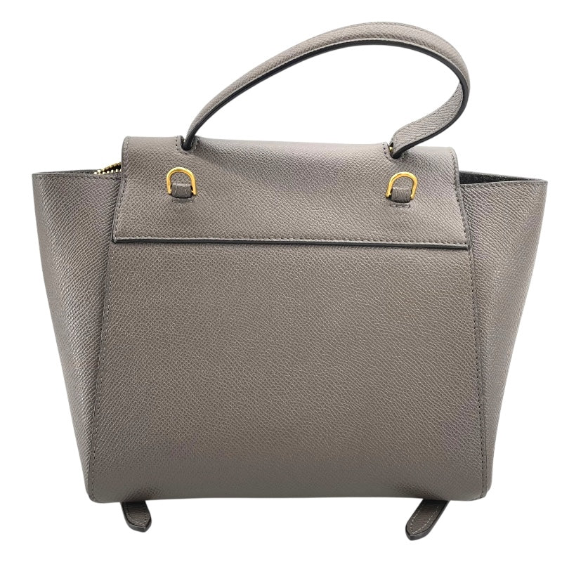 セリーヌ CELINE ベルトバッグ ナノ グレー レザー レディース ハンドバッグ