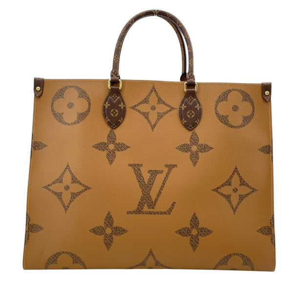 ルイ・ヴィトン LOUIS VUITTON オンザゴーGM M45320 ブラウン ジャイアント・リバース レディース トートバッグ