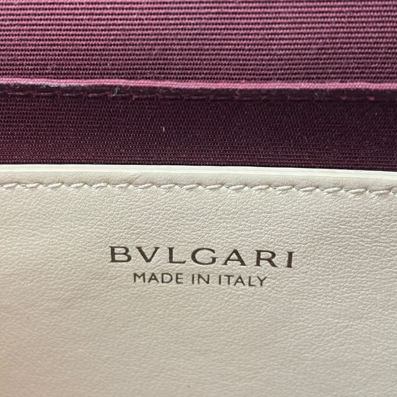BVLGARI Rosenthal ロゴ2WAY ハンドバッグ アイボリー キャンバス レディース ハンドバッグ