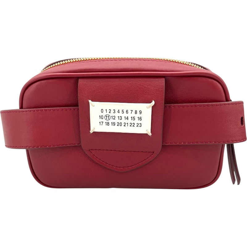 メゾン マルジェラ Maison Margiela ウエストポーチ レッド レザー レディース ウエストバッグ