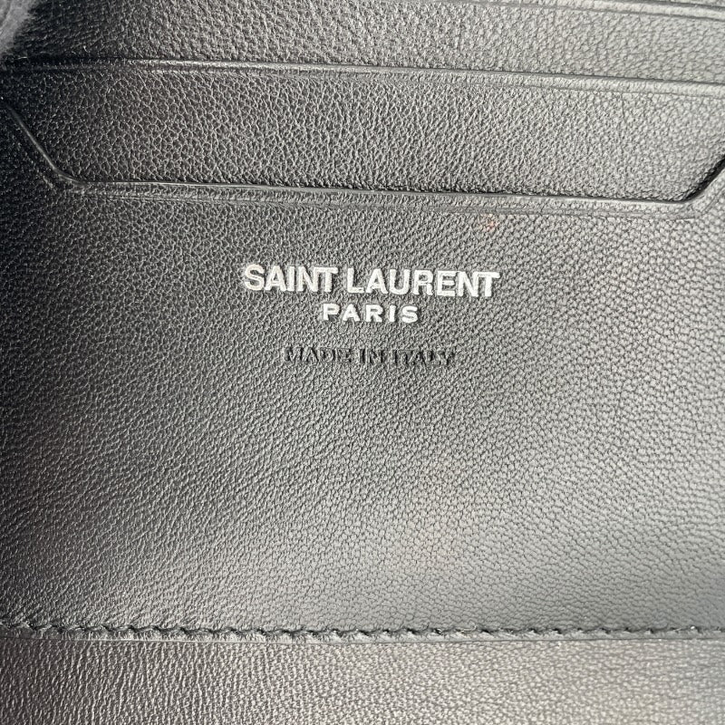 サンローラン SAINT LAURENT コンパクトウォレット 553549 ブラック レザー レディース 二つ折り財布
