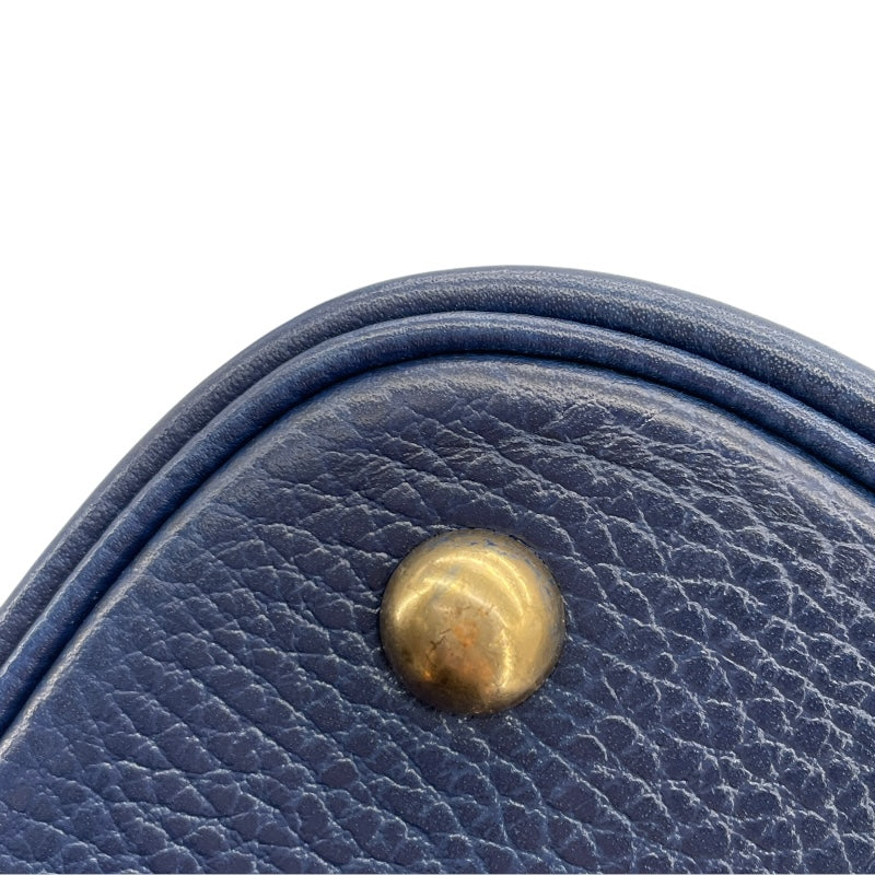 エルメス HERMES ボリード35 〇Y刻 ブルーサフィール GD金具 アルデンヌ レディース ショルダーバッグ