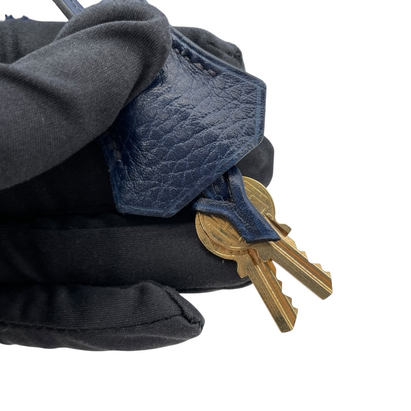 エルメス HERMES ボリード35 〇Y刻 ブルーサフィール GD金具 アルデンヌ レディース ショルダーバッグ