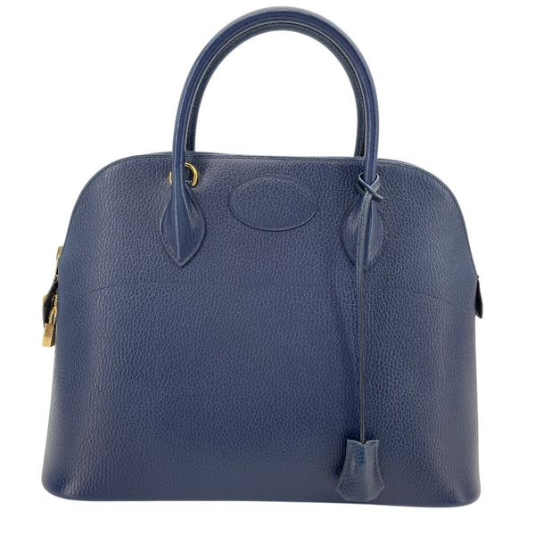 エルメス HERMES ボリード35 〇Y刻 ブルーサフィール GD金具 アルデンヌ レディース ショルダーバッグ