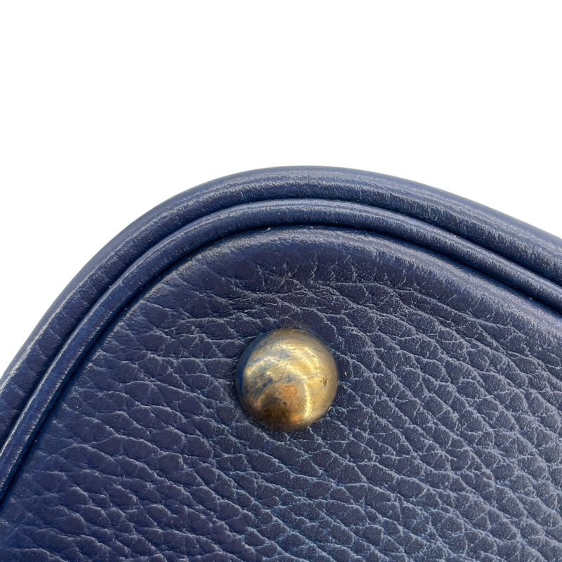 エルメス HERMES ボリード35 〇Y刻 ブルーサフィール GD金具 アルデンヌ レディース ショルダーバッグ