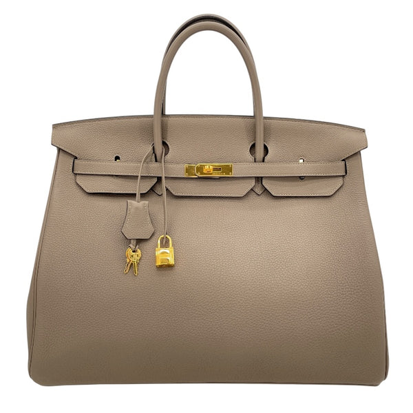 エルメス HERMES バーキン40 A刻 グリアスファルト GD金具 トゴ レディース ハンドバッグ