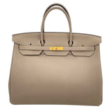 エルメス HERMES バーキン40 A刻 グリアスファルト GD金具 トゴ レディース ハンドバッグ