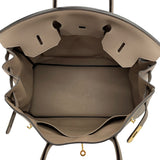 エルメス HERMES バーキン40 A刻 グリアスファルト GD金具 トゴ レディース ハンドバッグ