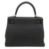 エルメス HERMES ケリー28 内縫い T刻印 ブラック ゴールド金具 トリヨン レディース ハンドバッグ