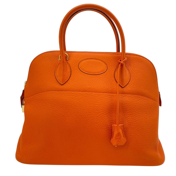 エルメス HERMES ボリード35 □G刻 オレンジ GD金具 トリヨン レディース ショルダーバッグ