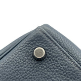 エルメス HERMES ケリー28 内縫い □M刻 ブルードプリュス SV金具 トゴ レディース ショルダーバッグ