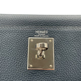 エルメス HERMES ケリー28 内縫い □M刻 ブルードプリュス SV金具 トゴ レディース ショルダーバッグ