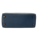 エルメス HERMES ケリー28 内縫い □M刻 ブルードプリュス SV金具 トゴ レディース ショルダーバッグ