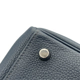 エルメス HERMES ケリー28 内縫い □M刻 ブルードプリュス SV金具 トゴ レディース ショルダーバッグ