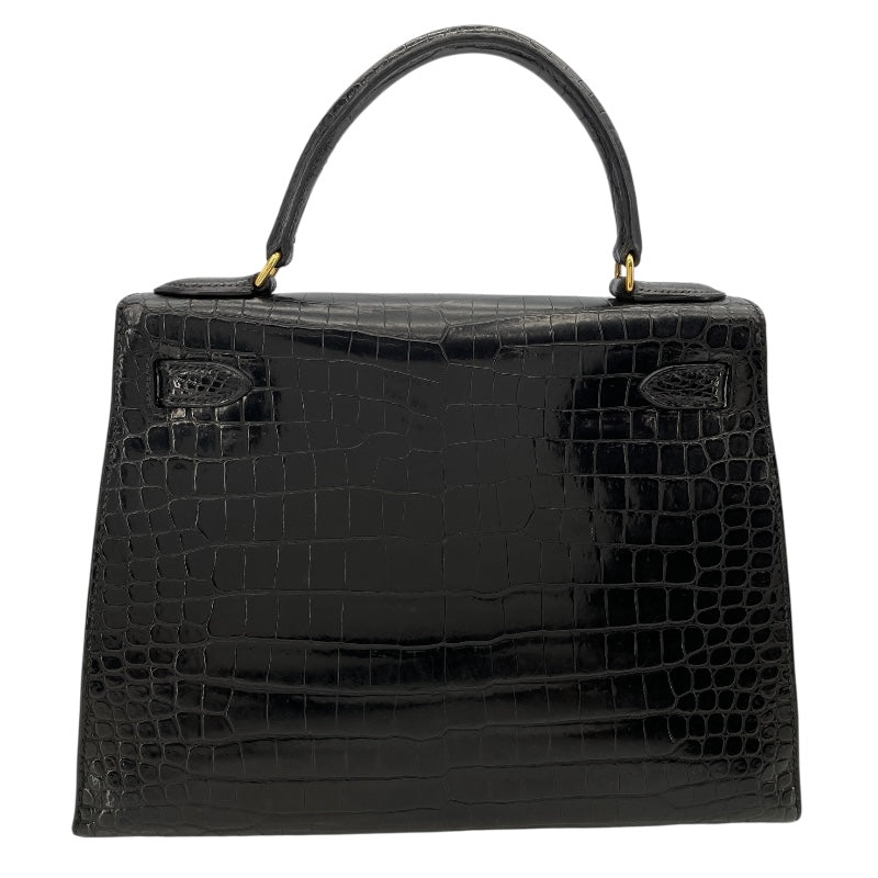 エルメス HERMES ケリー28 〇X刻 ブラック GD金具 ポロサス レディース ショルダーバッグ