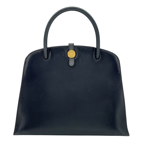 エルメス HERMES ダルヴィMM □C刻 ブルーインディゴ GD金具 ボックスカーフ レディース ハンドバッグ