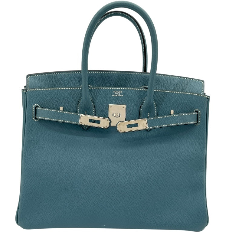 エルメス HERMES バーキン30 □M刻 ブルージーン エプソン レディース ハンドバッグ