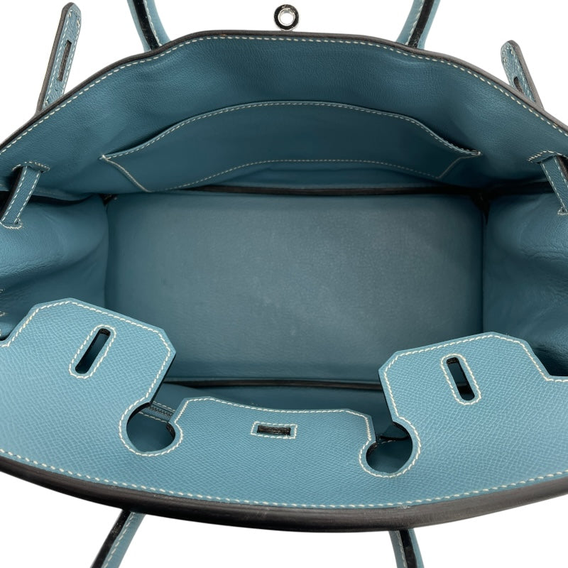 エルメス HERMES バーキン30 □M刻 ブルージーン エプソン レディース ハンドバッグ