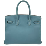 エルメス HERMES バーキン30 □M刻 ブルージーン エプソン レディース ハンドバッグ