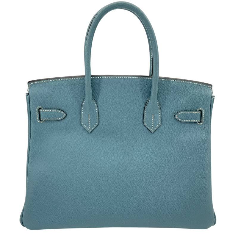 エルメス HERMES バーキン30 □M刻 ブルージーン エプソン レディース ハンドバッグ