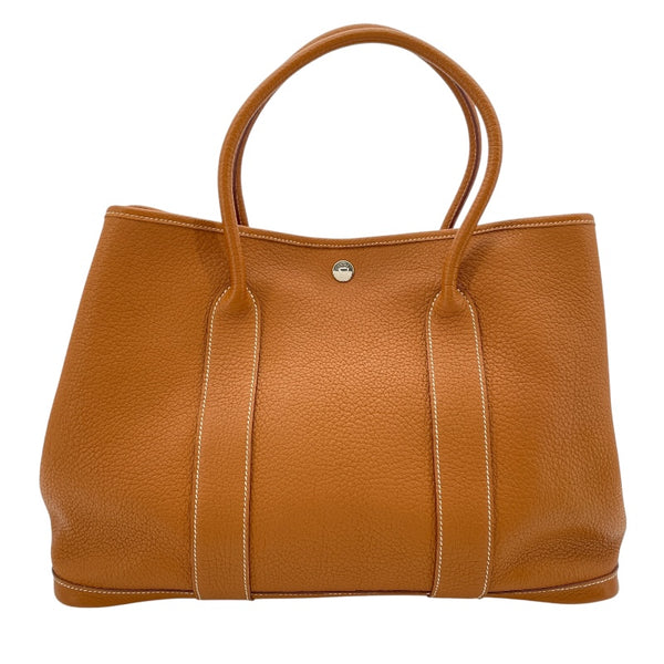 エルメス HERMES ガーデンパーティPM □Q刻 ゴールド SV金具 ネゴンダ レディース ハンドバッグ