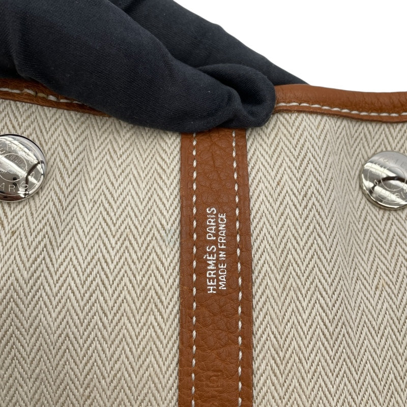 エルメス HERMES ガーデンパーティPM □Q刻 ゴールド SV金具 ネゴンダ レディース ハンドバッグ