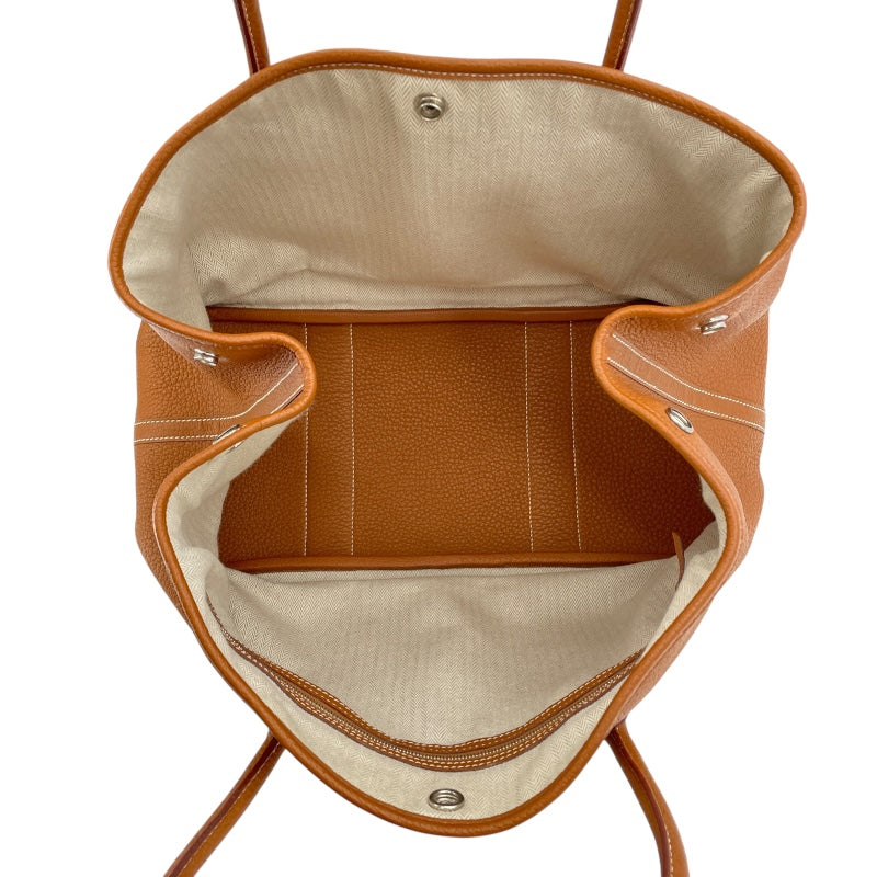 エルメス HERMES ガーデンパーティPM □Q刻 ゴールド SV金具 ネゴンダ レディース ハンドバッグ