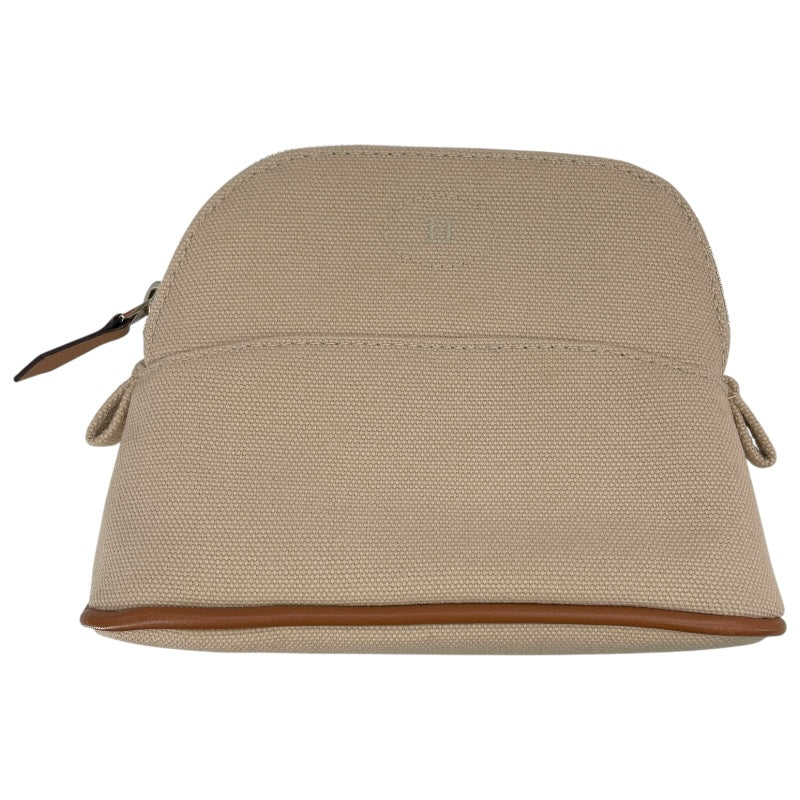 エルメス HERMES ボリードポーチ15 アイボリー SV金具 トワル レディース ポーチ