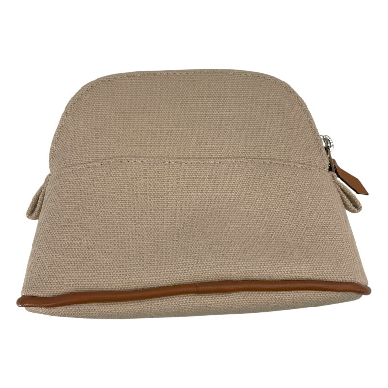 エルメス HERMES ボリードポーチ15 アイボリー SV金具 トワル レディース ポーチ