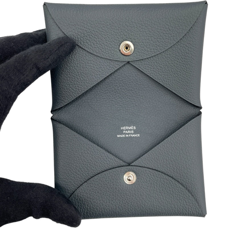 エルメス HERMES カルヴィ W刻 アルドワーズ SV金具 エバーカラー ユニセックス カードケース
