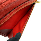 エルメス HERMES べアン T刻印 ゼラニウム ゴールド金具 アリゲーター レディース 長財布