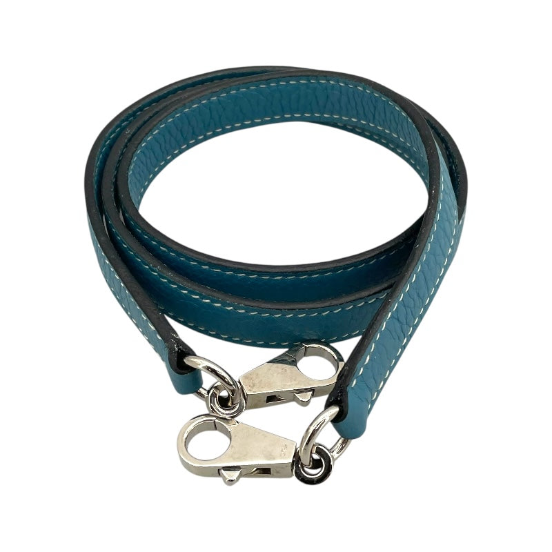 エルメス HERMES ストラップ ケリー用 ブルージーン SV金具 トゴ ユニセックス ストラップ