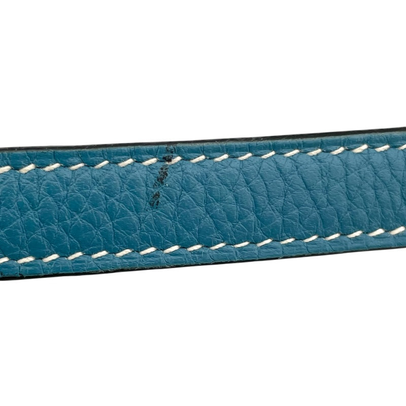 エルメス HERMES ストラップ ケリー用 ブルージーン SV金具 トゴ ユニセックス ストラップ