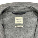 エルメス HERMES レザーパイピングコート グレー カシミヤ レディース その他アウター