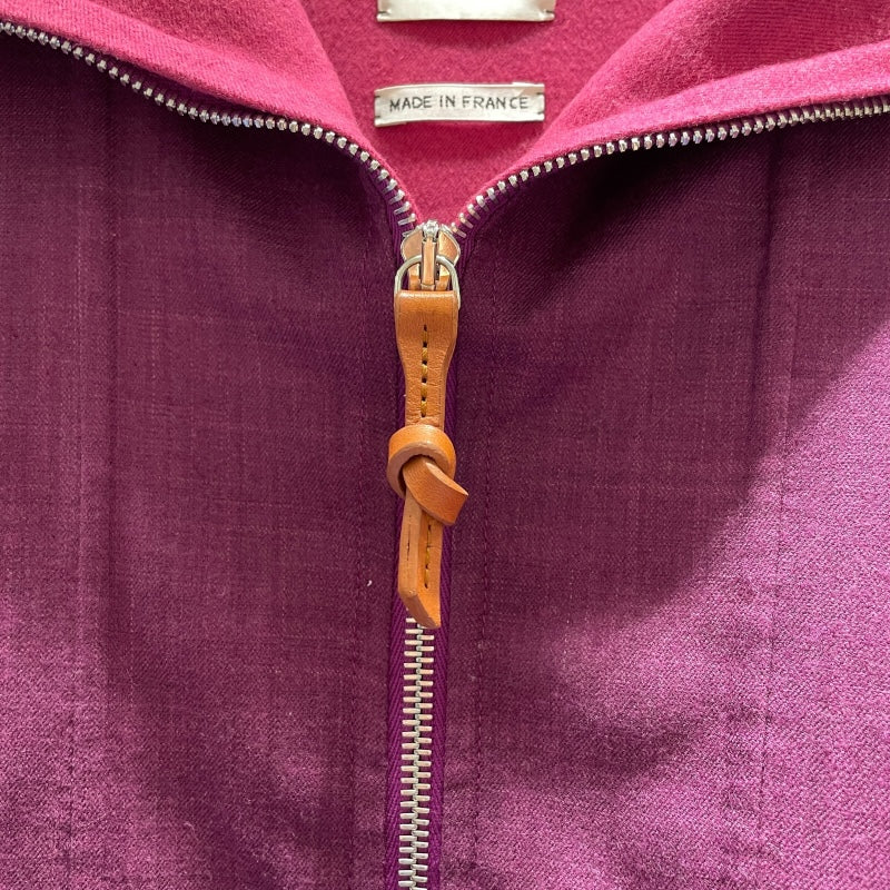 エルメス HERMES ジップアップハイネックジャケット 3E0207DC パープル カシミヤ レディース その他アウター