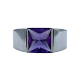 カルティエ Cartier タンクリング ホワイトゴールド 750/アメジスト ジュエリー